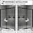 60.In W X 72.In H Pivot Shower Door | 1/4 Inch Thick Clear Tempered Glass | With Stainless Steel Handle | Black-121011181
