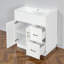 Meuble-lavabo simple de 30 po de style shaker, lavabo en résine, charnières à fermeture en douceur, traditionnel, salle de bain