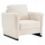Fauteuil d'appoint rembourré avec accoudoirs en bois massif, fauteuil club carré en tissu bouclé avec coussin épais, chaise d'appoint moderne avec piètement luge pour salon et chambre-1715140337