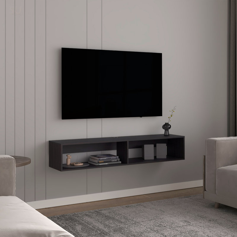 Meuble télé Klein Klein, 10,05 po H x 47,76 po L x 12,56 po l, Noir