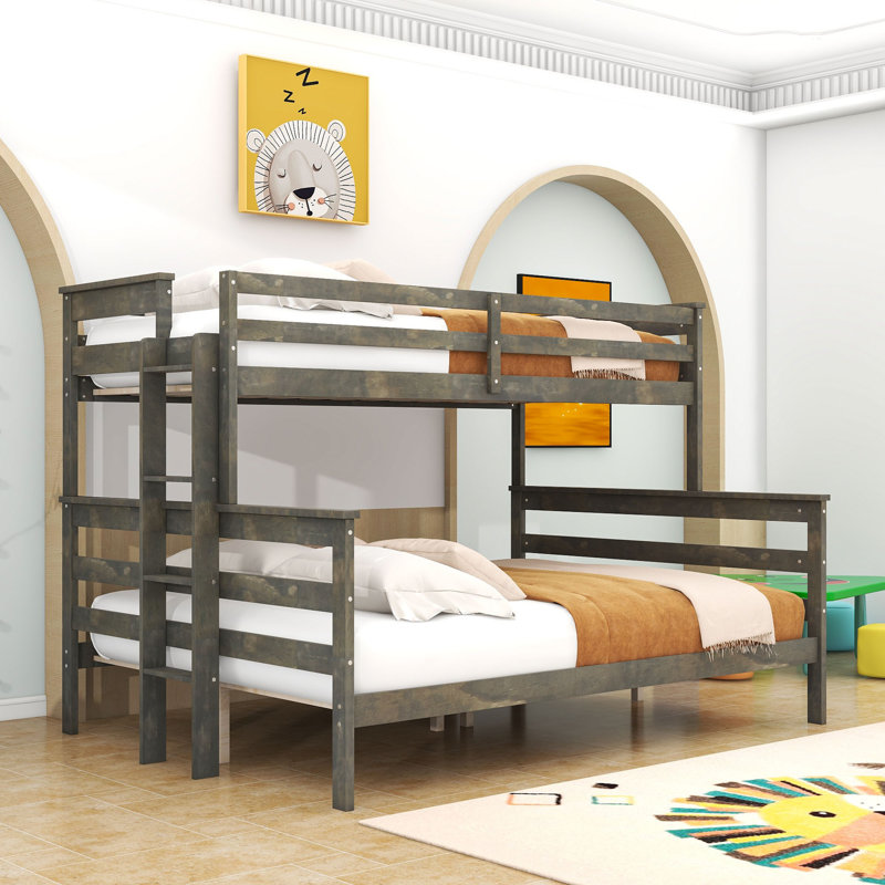 Lit superposé standard Jaquaveon par Harriet Bee, gris, Simple TG sur grand