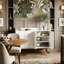 120CM Modern 4-Door Sideboard With Gold Metal Legs, Handle-Free Push-To-Open Buffet Cabinet With Raised Top Edge-1734196450