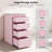 4-Drawer Storage Cabinet with Glass Top