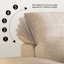 Causeuse-coussin beige modulaire en chenille-723386660