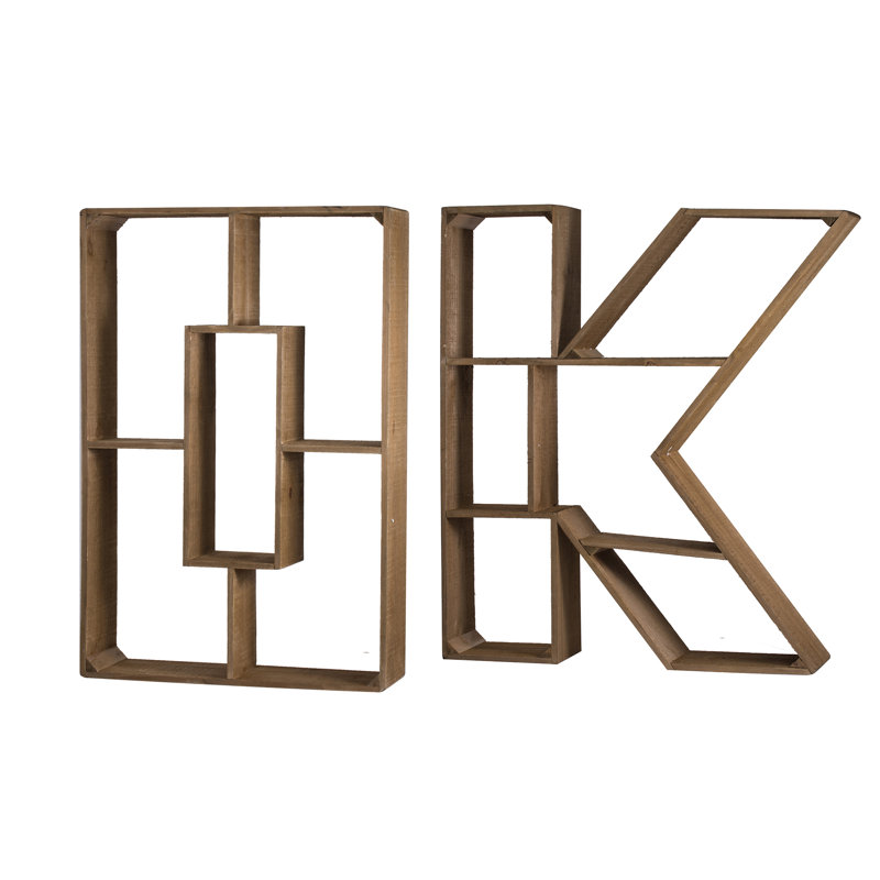 S/2 Ok Shelf L:25x6x30" S:19.5x6.5x29.5"