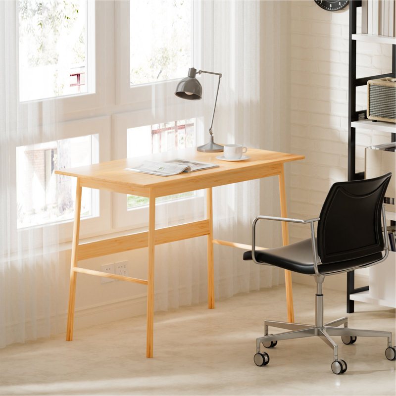 Bureau d'ordinateur, bureau d'écriture en bambou, bureau de travail simple et moderne pour bureau à domicile, bureau de bureau