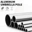 Parasol de jardin 10 pieds imperméable pour terrasse, jardin, piscine, bleu marine