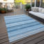 Tapis intérieur / extérieur bleu en polyester tissé à la machine Kinslee-873883044