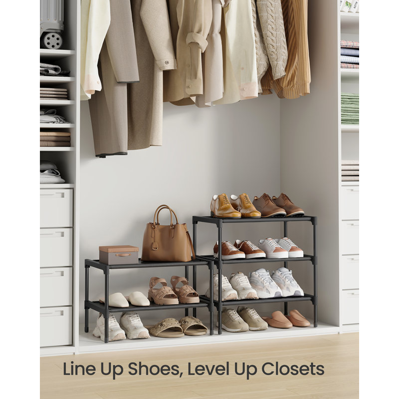 3 Pair Shoe Rack, 31cm H x 42cm W x 29.7cm D