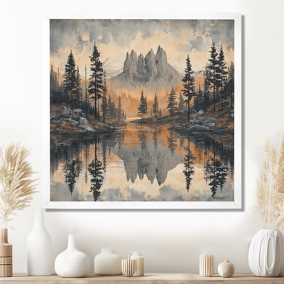Giovan Mountains Woodland Reflection In Canada I - mountains Wall Art