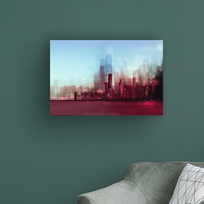 «Red Chicago» par Carmine Chiriaco, reproduction de photo sur toile tendue
