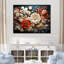 Art mural abstrait sur toile florale, impression moderne de fleurs de corail - Fleurs de corail abstraites II-570504496-570504498