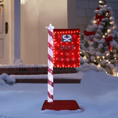 Panneau de compte à rebours de Noël lumineux 5 pi