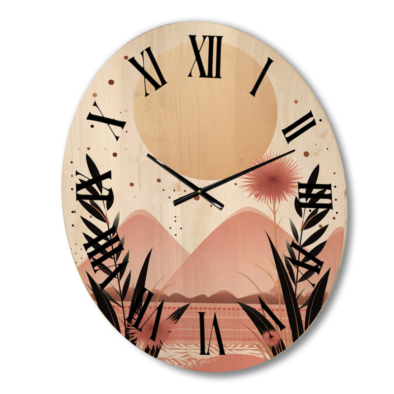 Horloge murale en bois de tyrène, Grand