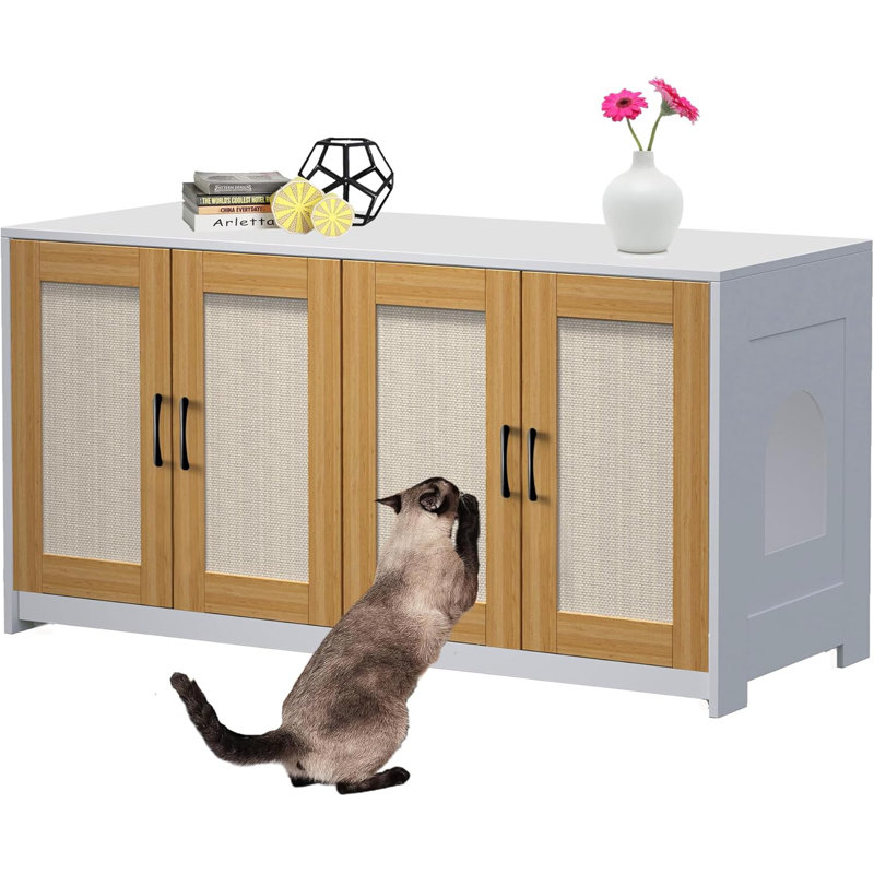 Solid Wood Litter Box Enclosure