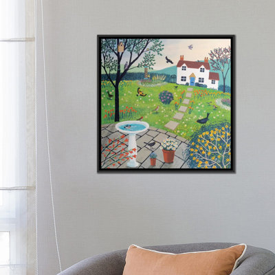 « oiseau de jardin », reproduction sur toile