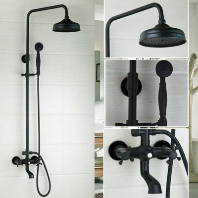 Black Victoria Exposed Shower System 