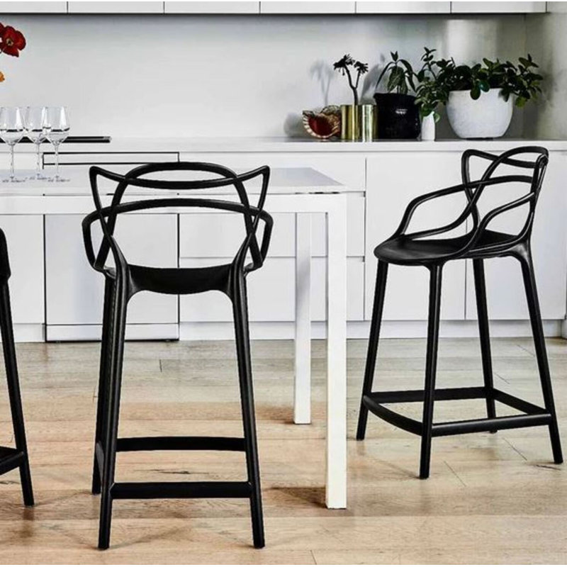 Tabouret Huron, Noir