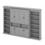 Lit escamotable avec armoires de rangement coulissantes doubles-1802928663