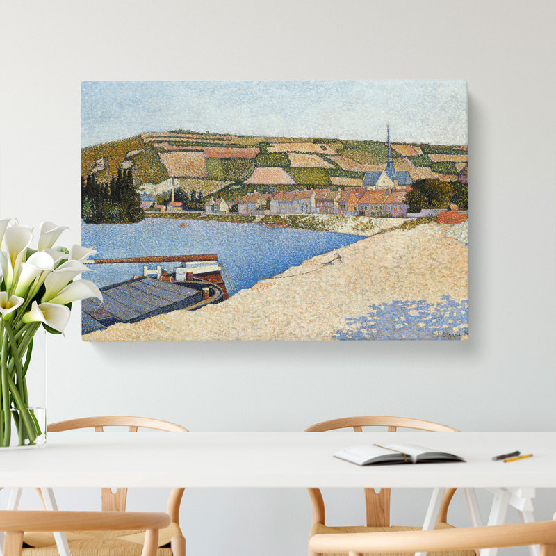 Les Andelys Beach by Paul Signac - Wrapped Canvas Print, 40cm H x 60cm W x 3cm D