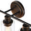 Luminaire pour meuble-lavabo 5 lumières bronze huilé avec abat-jour en verre transparent-2002184908