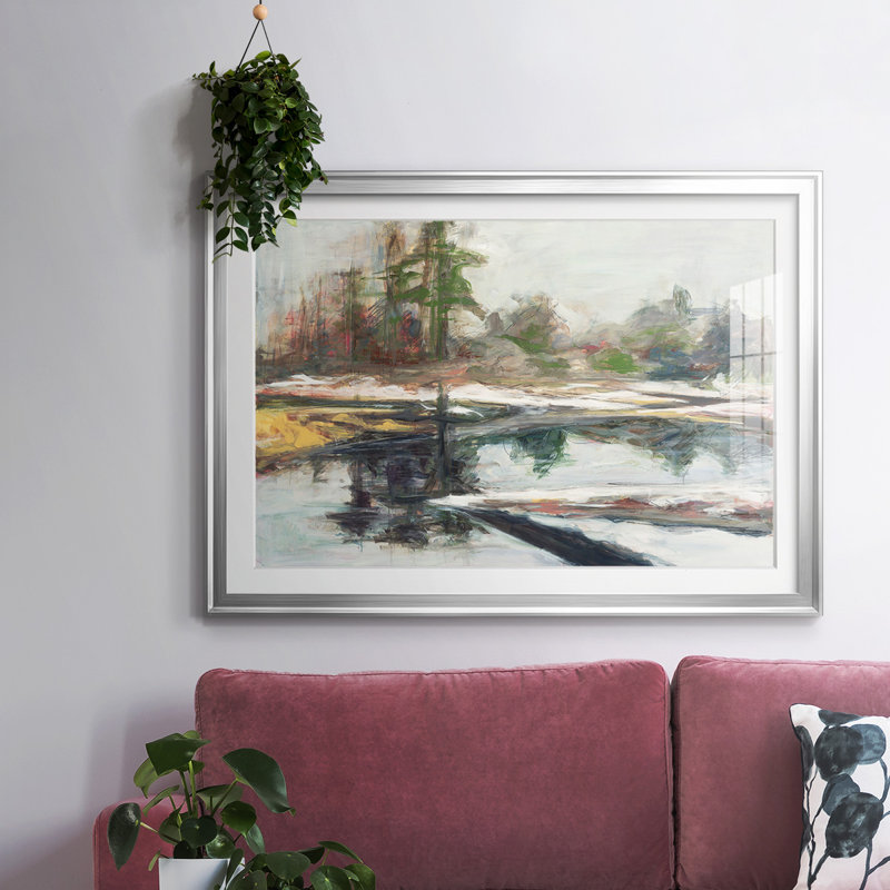 «Quiet Reflection», reproduction d'art encadrée, Argent, H 15 po x l 21 po x P 1,5 po