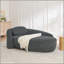 Fauteuil paresseux moderne simple ovale avec dossier intégré, accoudoirs latéraux et coussin, chaise longue compacte peu encombrante pour le salon - noir-129158295