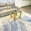 Table moderne en or, acier inoxydable carré de 20 pouces avec verre à double couche, rangement pour la maison-121054609