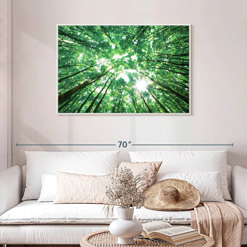Auvent forêt, Cadre flottant blanc, 43 po x 29 po