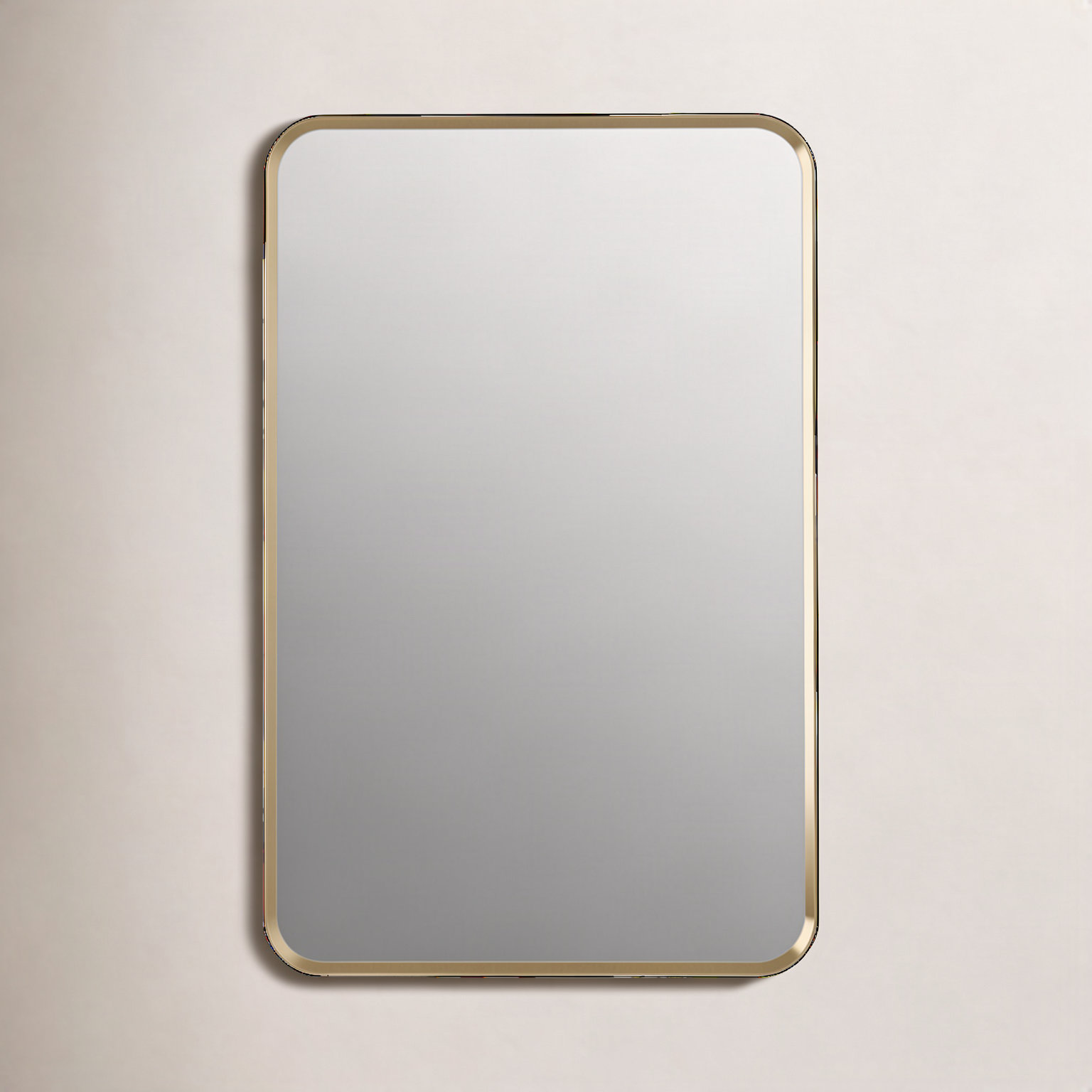 Verdera Rectangular Medicine Cabinet, Brushed Gold, 34" H x 22" W x 4.18" D