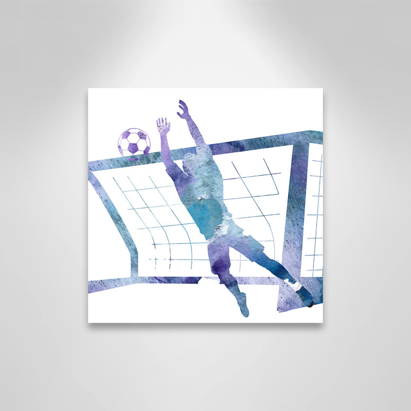 Fille de football 2, H 12 po x l 12 po x P 1,5 po, Toile