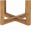 Set of 2 Acacia Wood Lounge Chairs with Cushions & Slat Top X-Stretcher Side Table