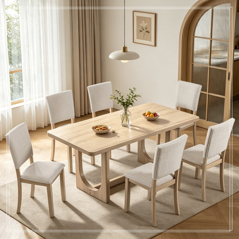 7 pièces Eastover avec 6 chaises rembourrées