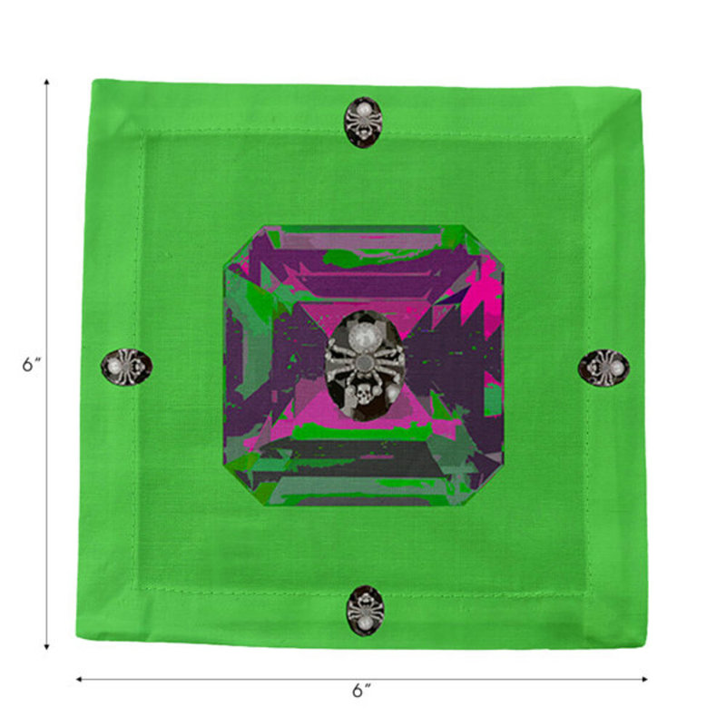 Square Napkins, Acid Green