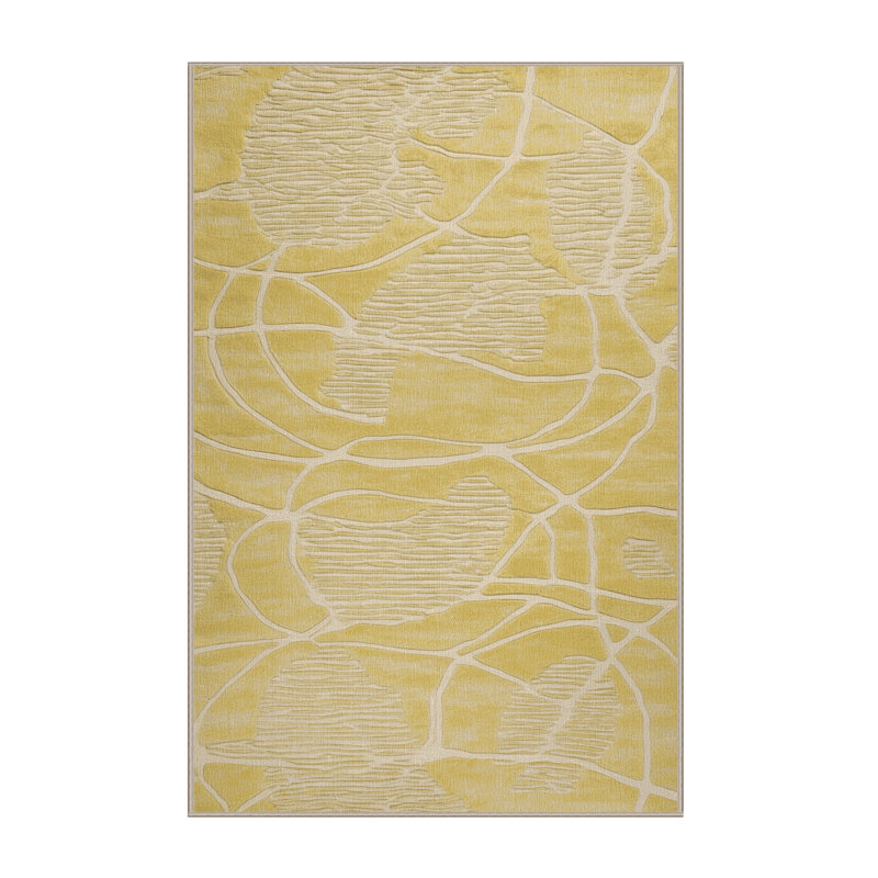 Tapis abstrait lavable à la machine, Rectangulaire 2 pi x 3 pi