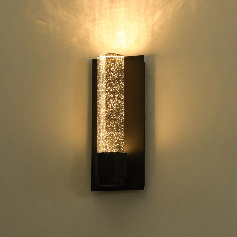Faceted Bar Seeded Dimmable LED Wall Sconce