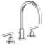 East Linear Widespread Bathroom Faucet with Drain Assembly-427952419