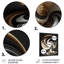 Or et noir vitrail spirale V - décoration murale moderne en métal-87839952