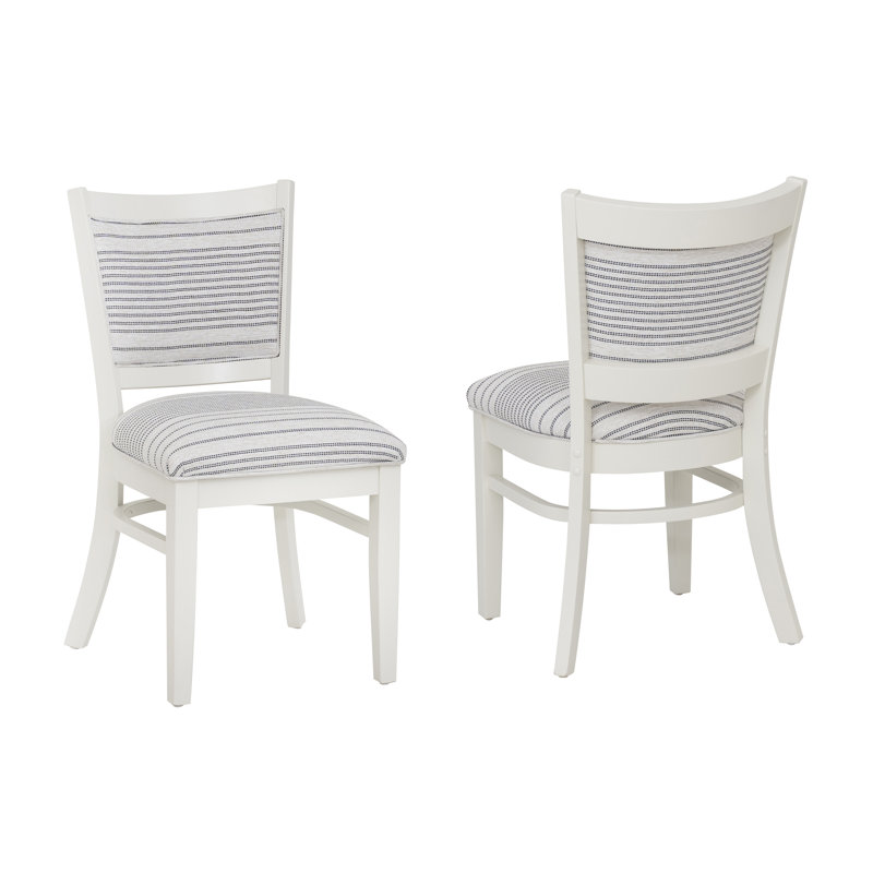 Chaise d'appoint à rayures grises Lainey, Gris