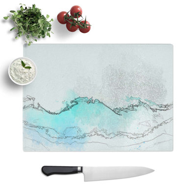 Glass Mountain Tops in Abstract Chopping Board