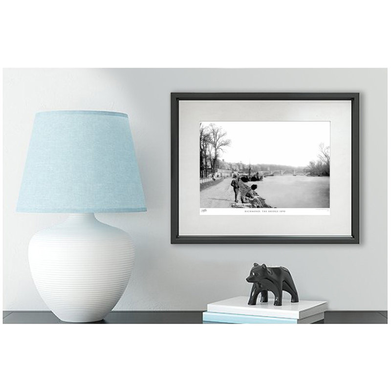 Richmond, The Bridge 1890 by Francis Frith - Single Picture Frame Print, 40cm H x 50cm W x 2.3cm D