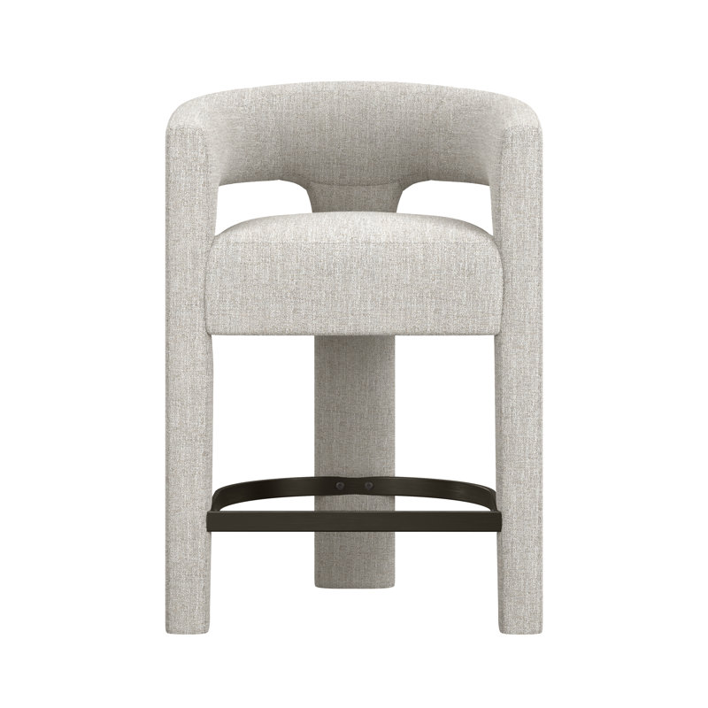 Lyons Upholstered Counter Height Stool, Ivory Fabric