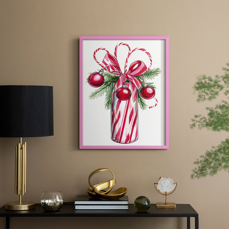 Reproduction encadrée - bois massif, H 15 po x l 12 po, Rose