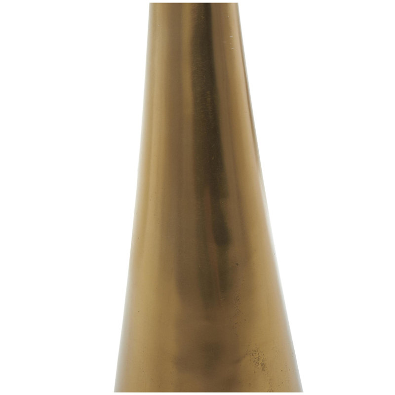 Sherborn Glass Top End Table, Gold, 23.6" H x 16" W x 16" D