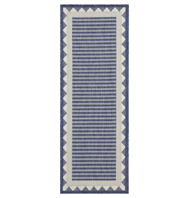 Blue Indoor/Outdoor Area Rug - 5 Ft. 3 In. X 7 Ft. 3 In., Rectangle 5'3" x 7'3"