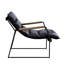 Chaise d'appoint en cuir avec base luge
