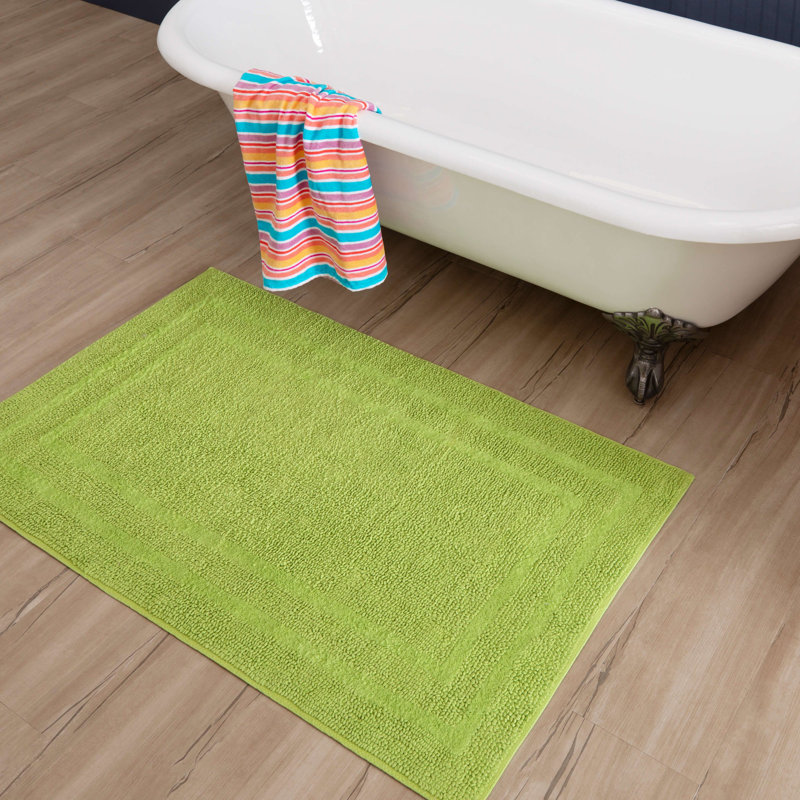 Tapis de bain lavable à la machine Kail, Fiesta lime, L 27 po x L 45 po