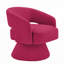Fauteuil demi-tonneau pivotant rembourré en velours-540599338