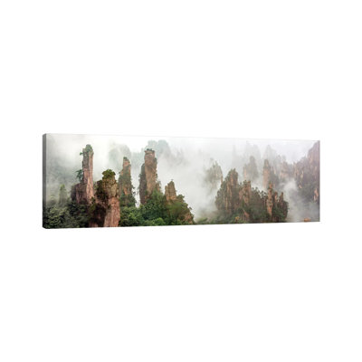 Cloud-Shrouded Zhangjiajie 1 Piece Panoramic Wall Art on Canvas