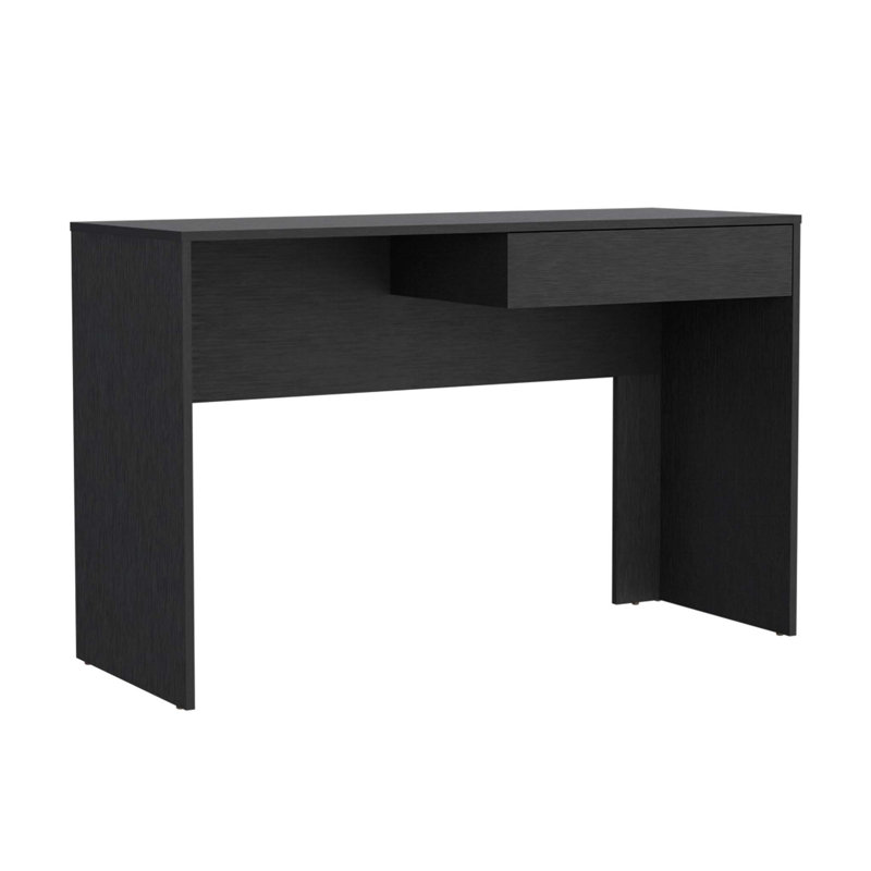 Bureau d'ordinateur Harrisburg, un tiroir, finition wengé noir